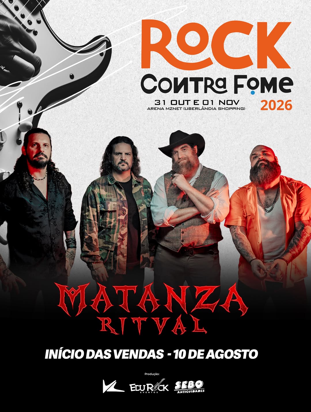 Divulgação de Rock Contra Fome 2026