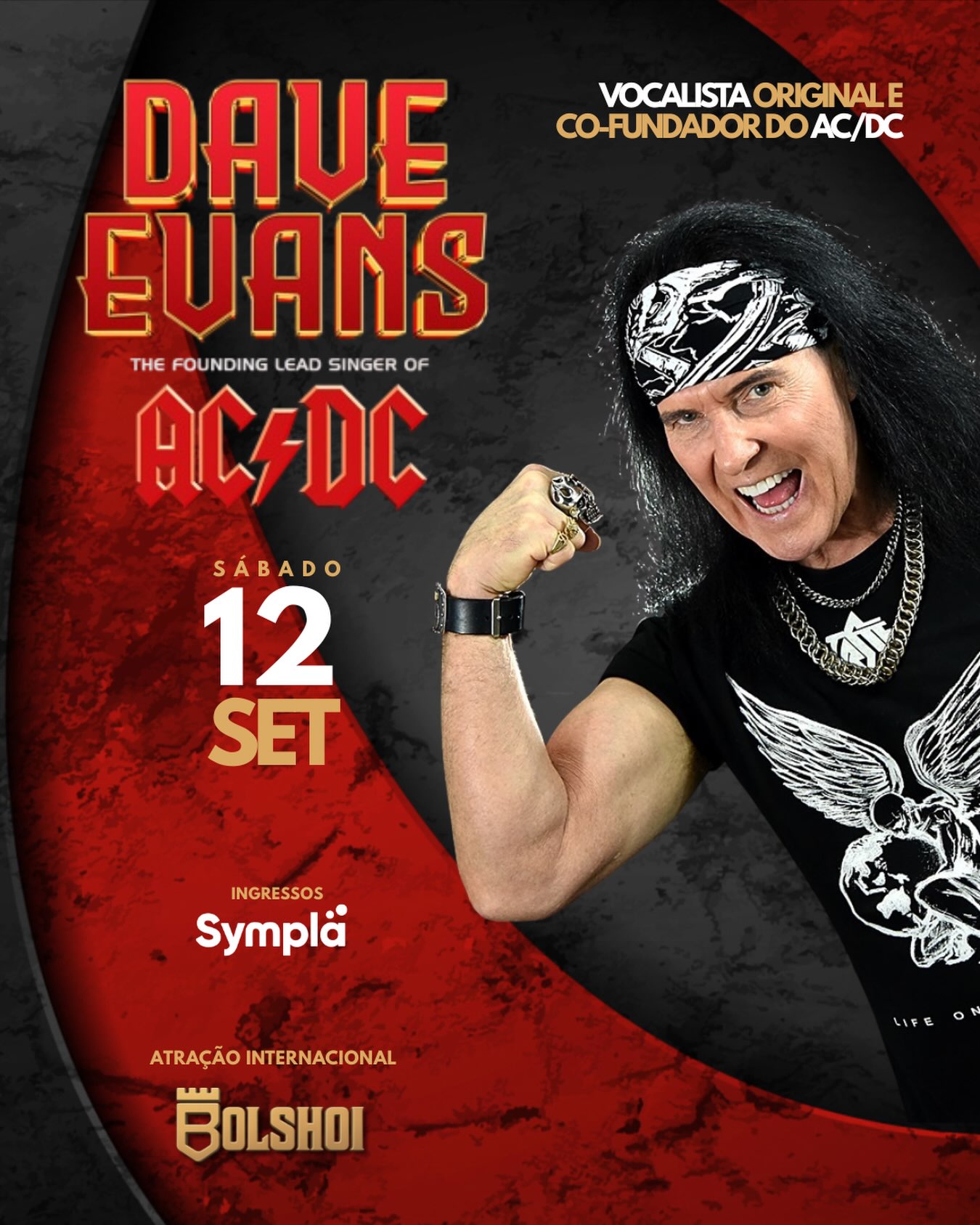 Divulgação de Dave Evans (Vocalista Original do AC/DC)