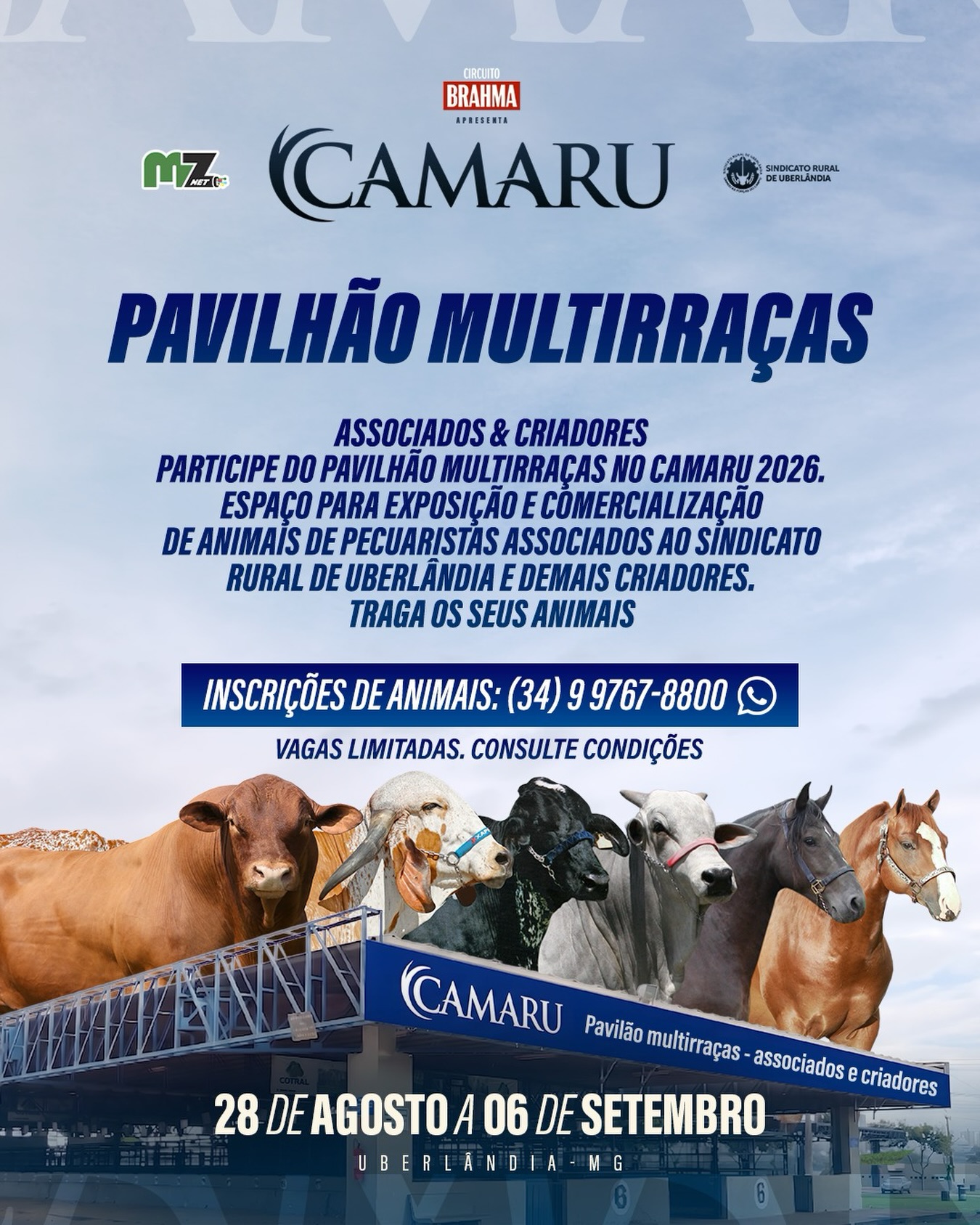 Divulgação de Pavilhão Multiraças Camaru 2026