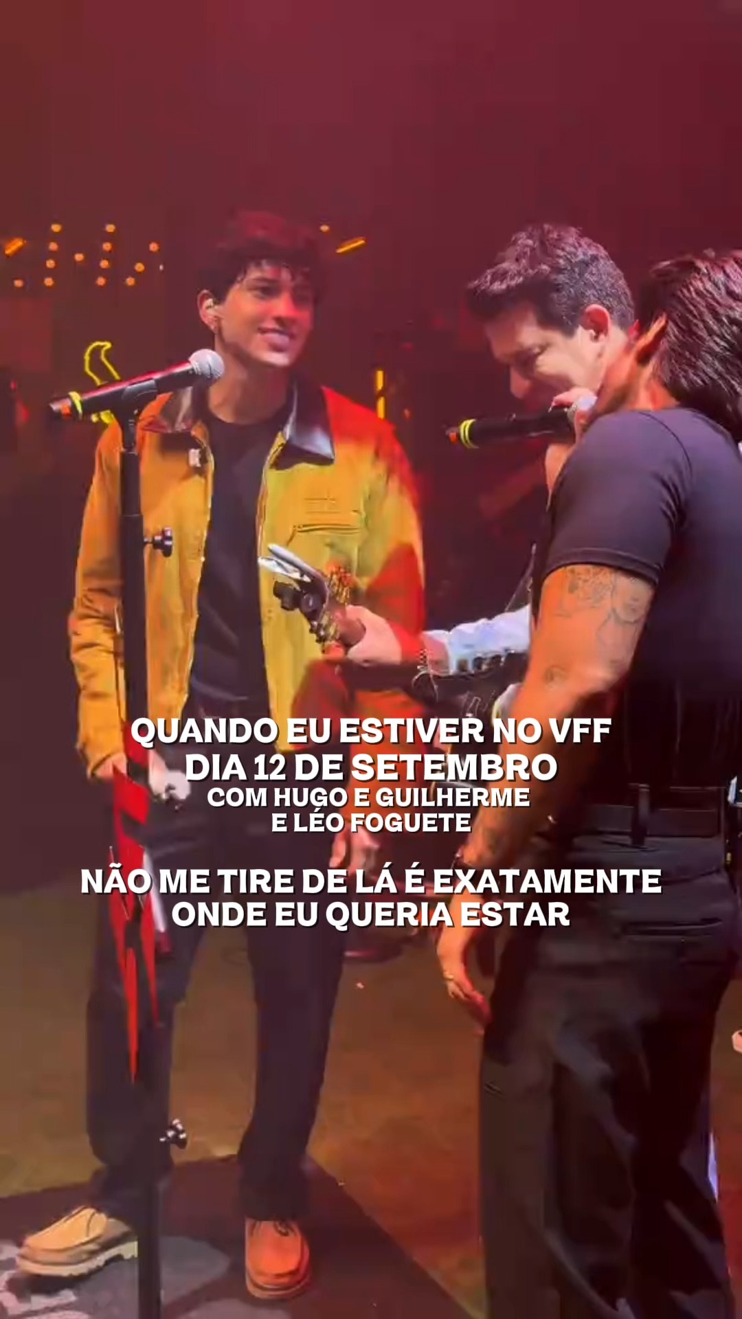 A GENTE TA CONTANDO OS DIAS PRA VER E VIVER HUG...