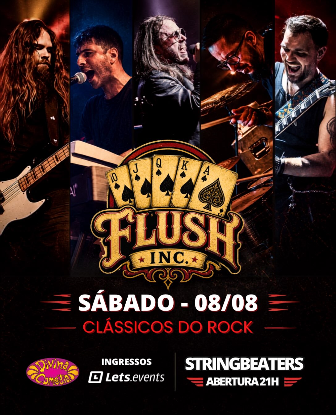 🔥 SÁBADO (08/08), TEM FLUSH INC. NO PALCO DO D...