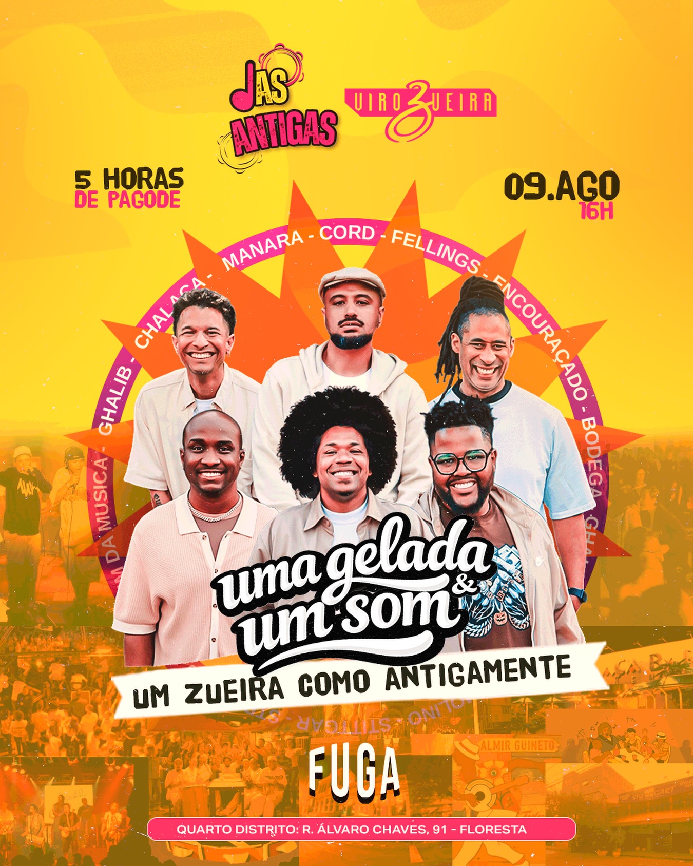 Divulgação de Das Antigas + Uma Gelada e Um Som