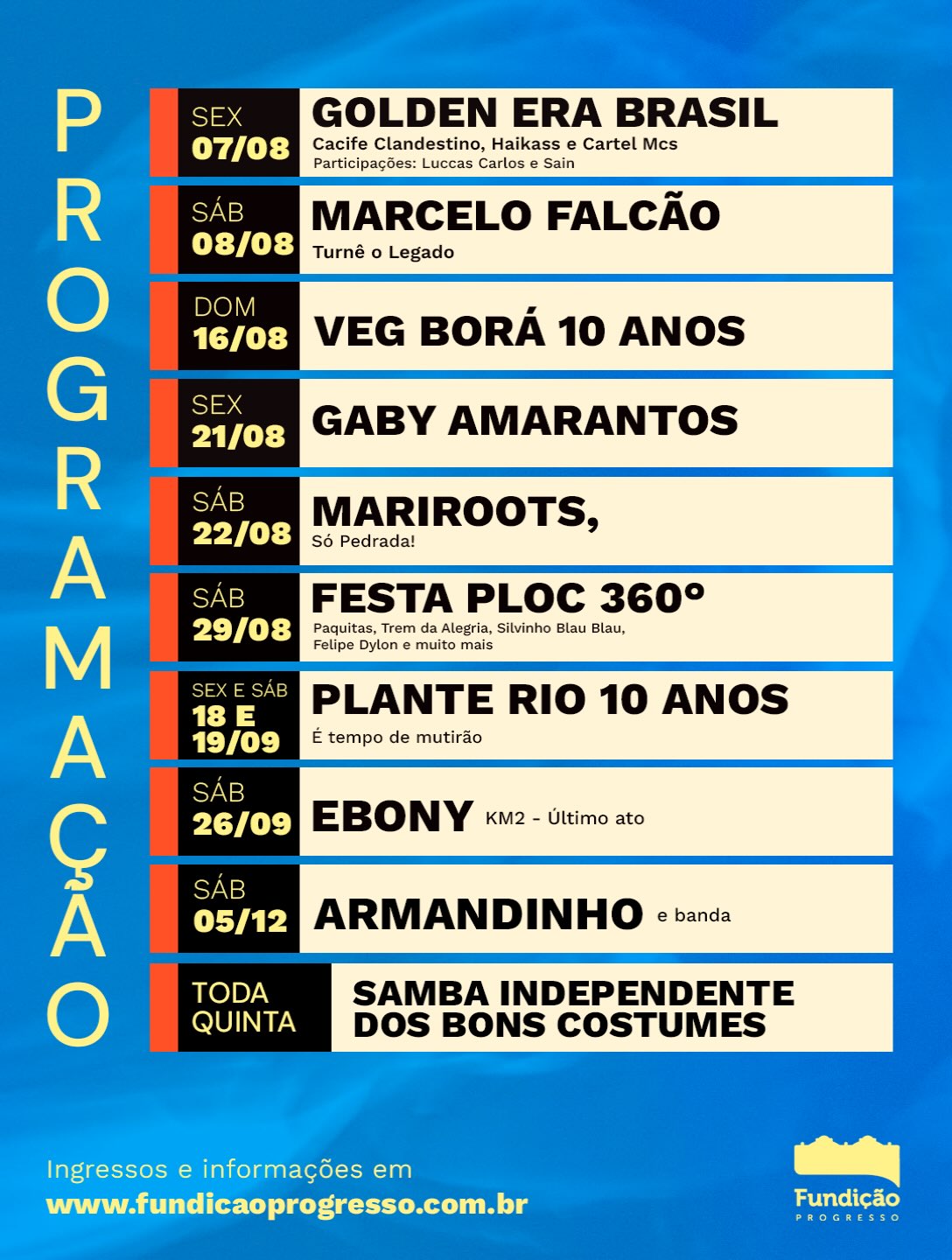 Divulgação de PLANTE RIO 10 ANOS
