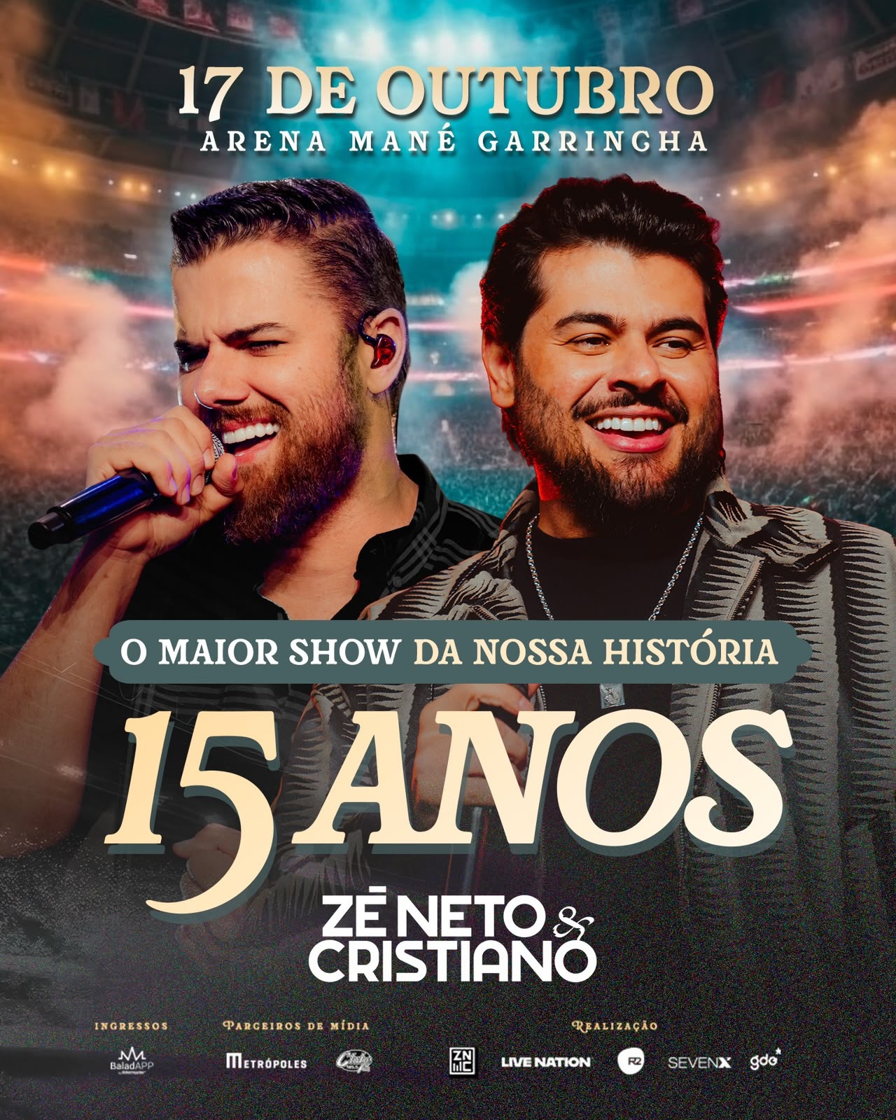 Divulgação de Zé Neto & Cristiano - Gravação do Maior DVD da Carreira