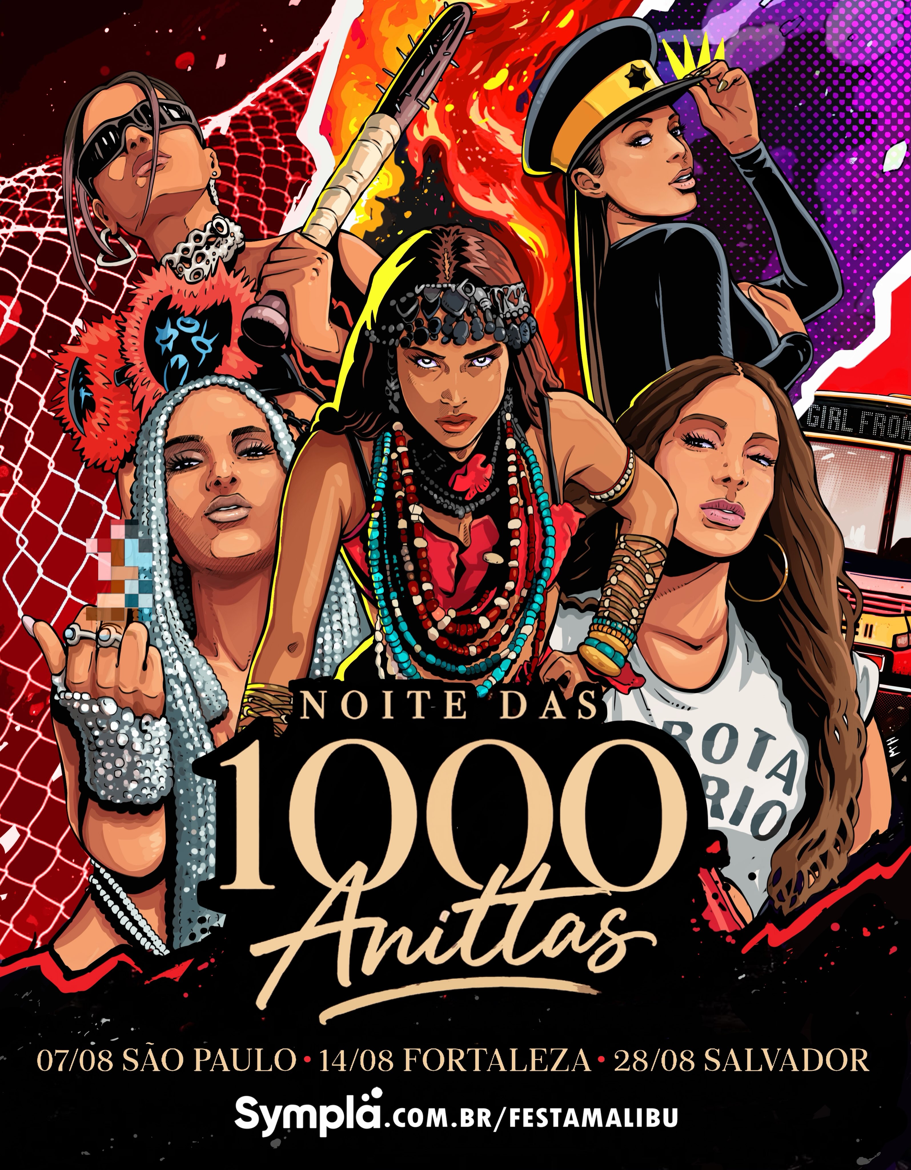 Divulgação de Noite das 1000 Anittas