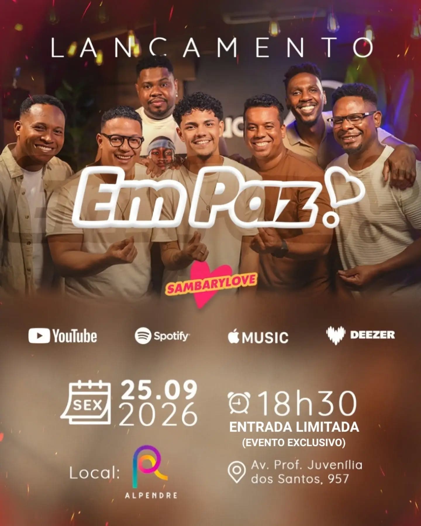 Divulgação de Lançamento da música “Em Paz”