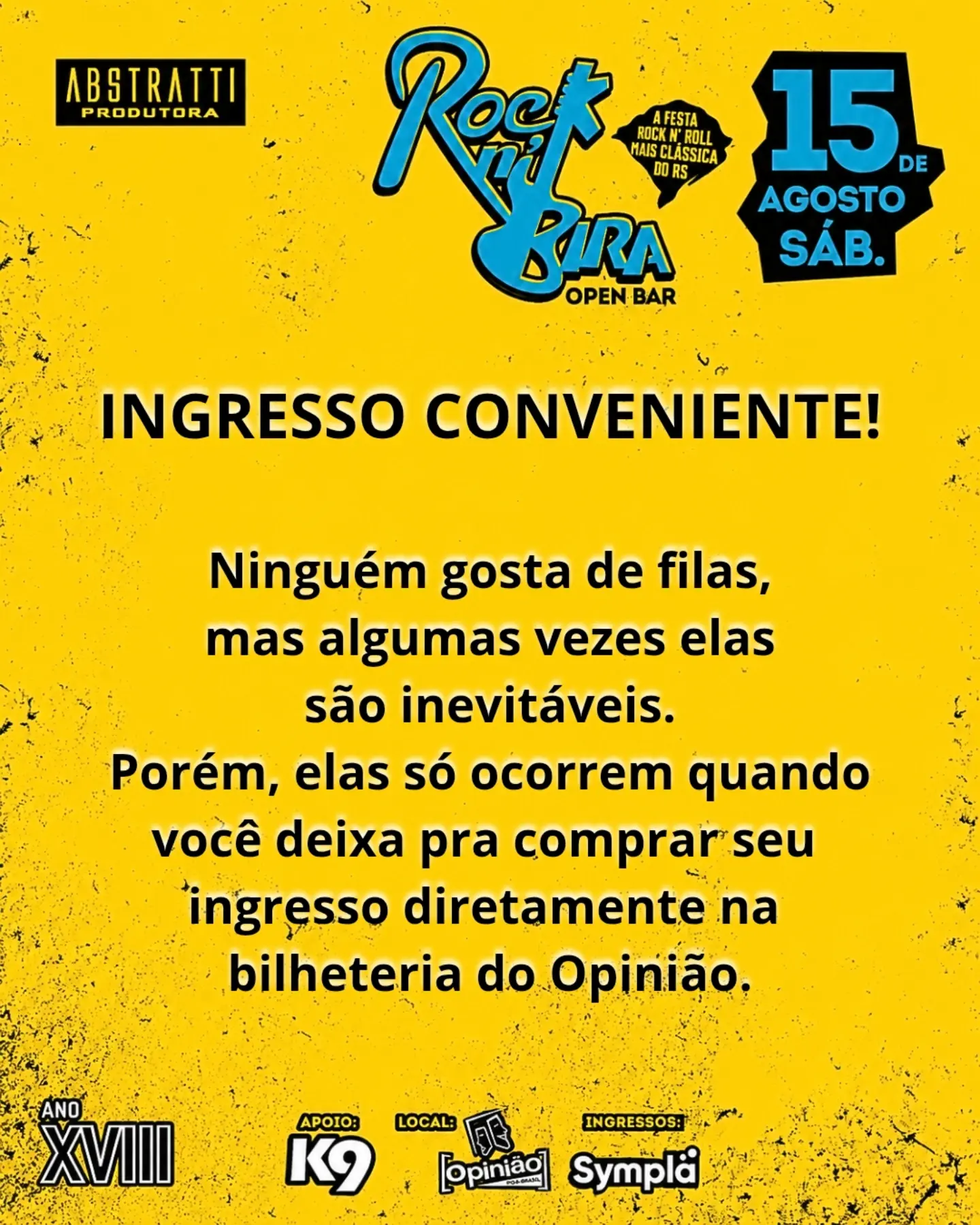 Divulgação de Rock n' Bira Open Bar