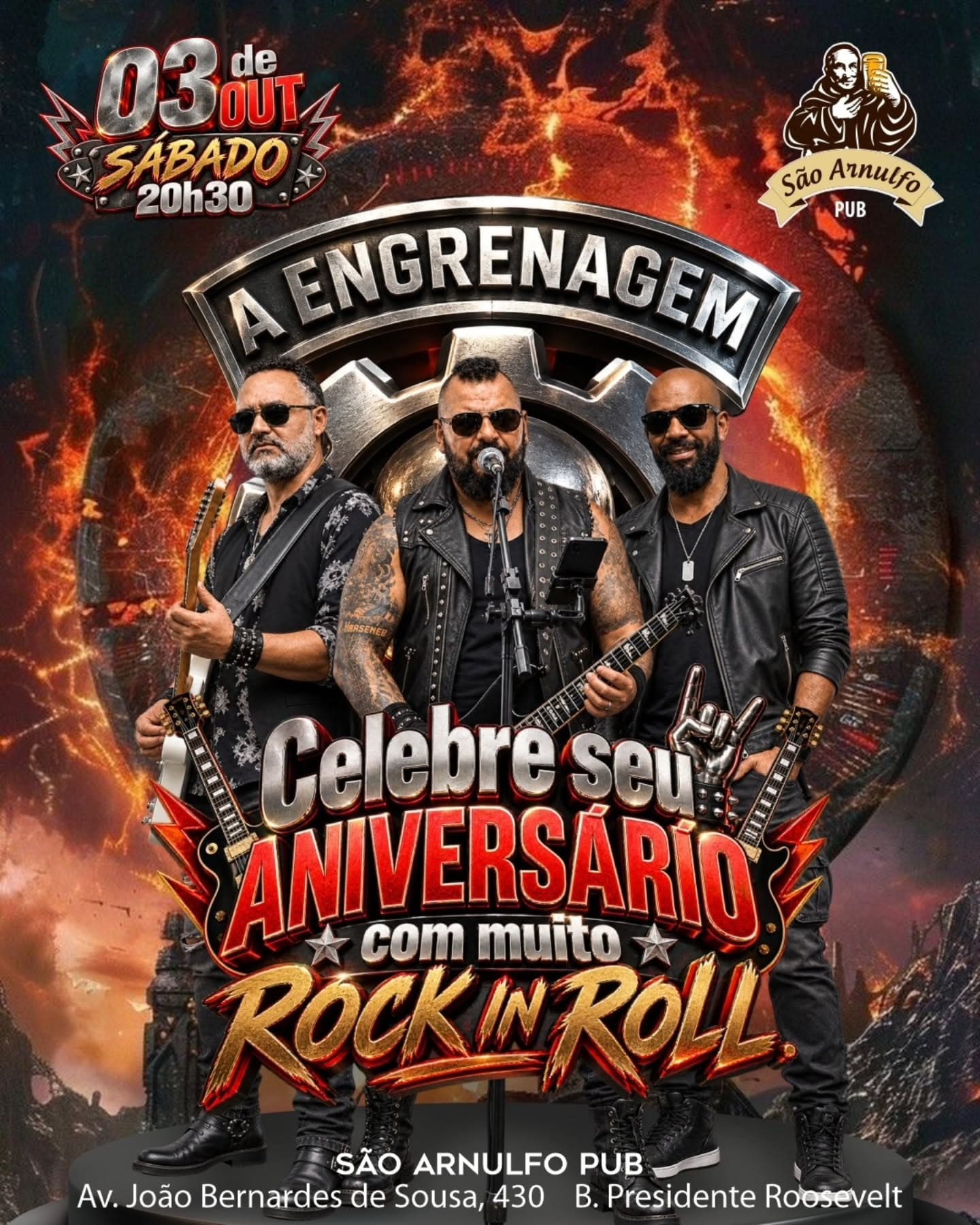 Divulgação de A Engrenagem no São Arnulfo Pub