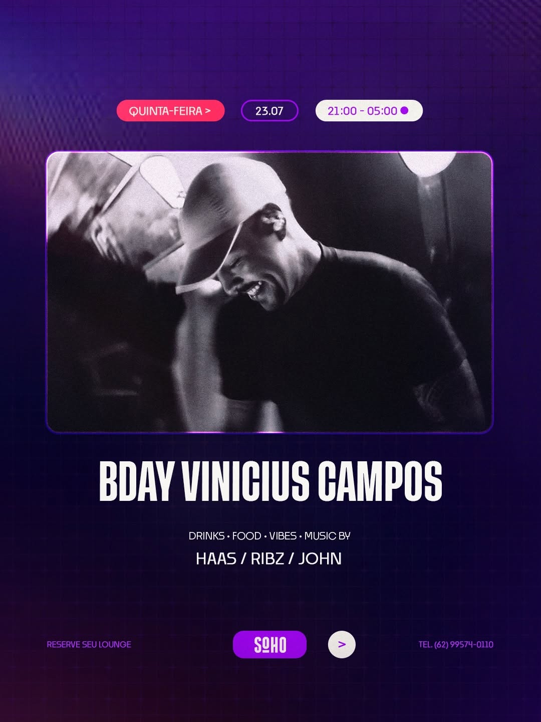 Divulgação de Bday Vinicius Campos