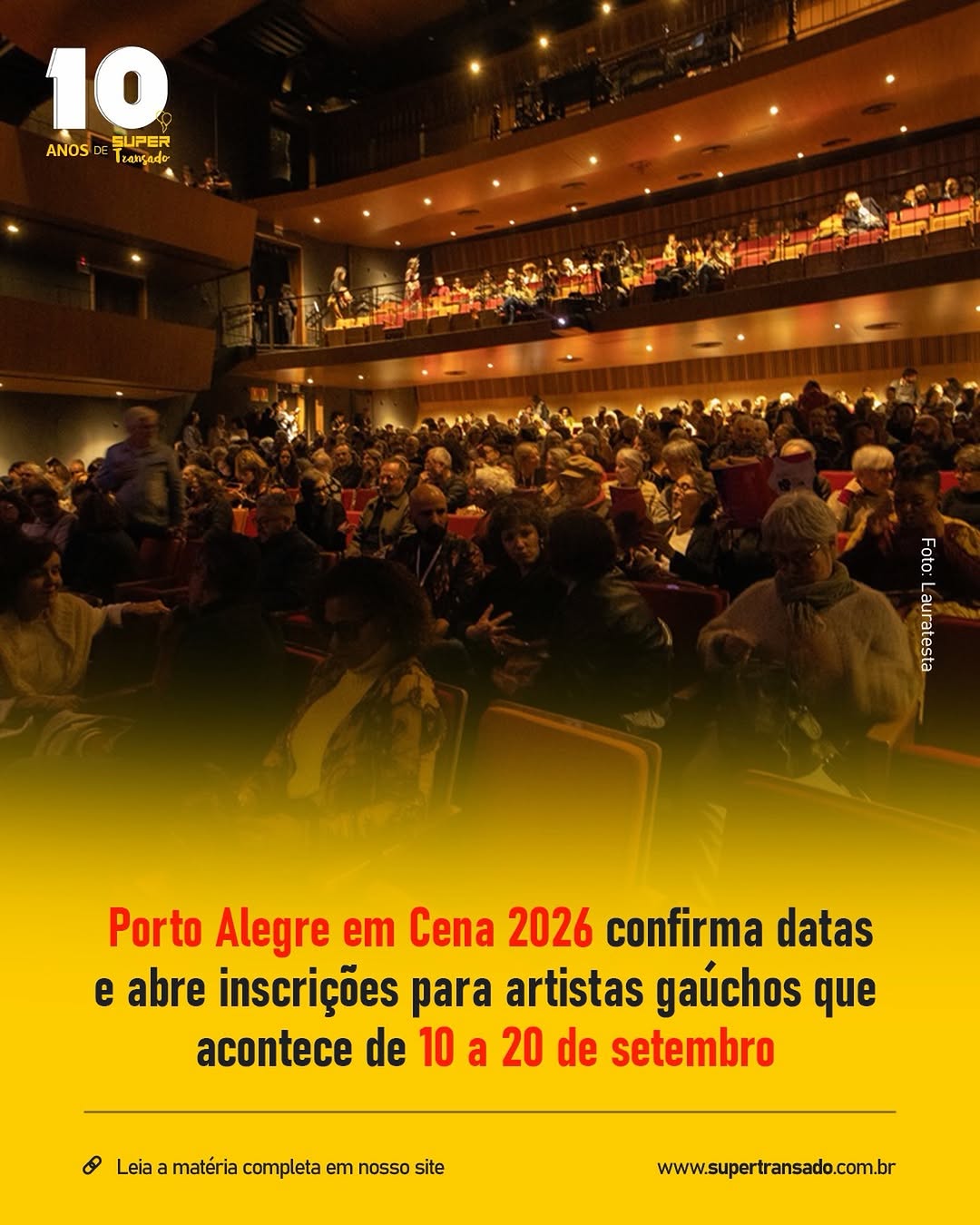 Divulgação de Porto Alegre em Cena 2026
