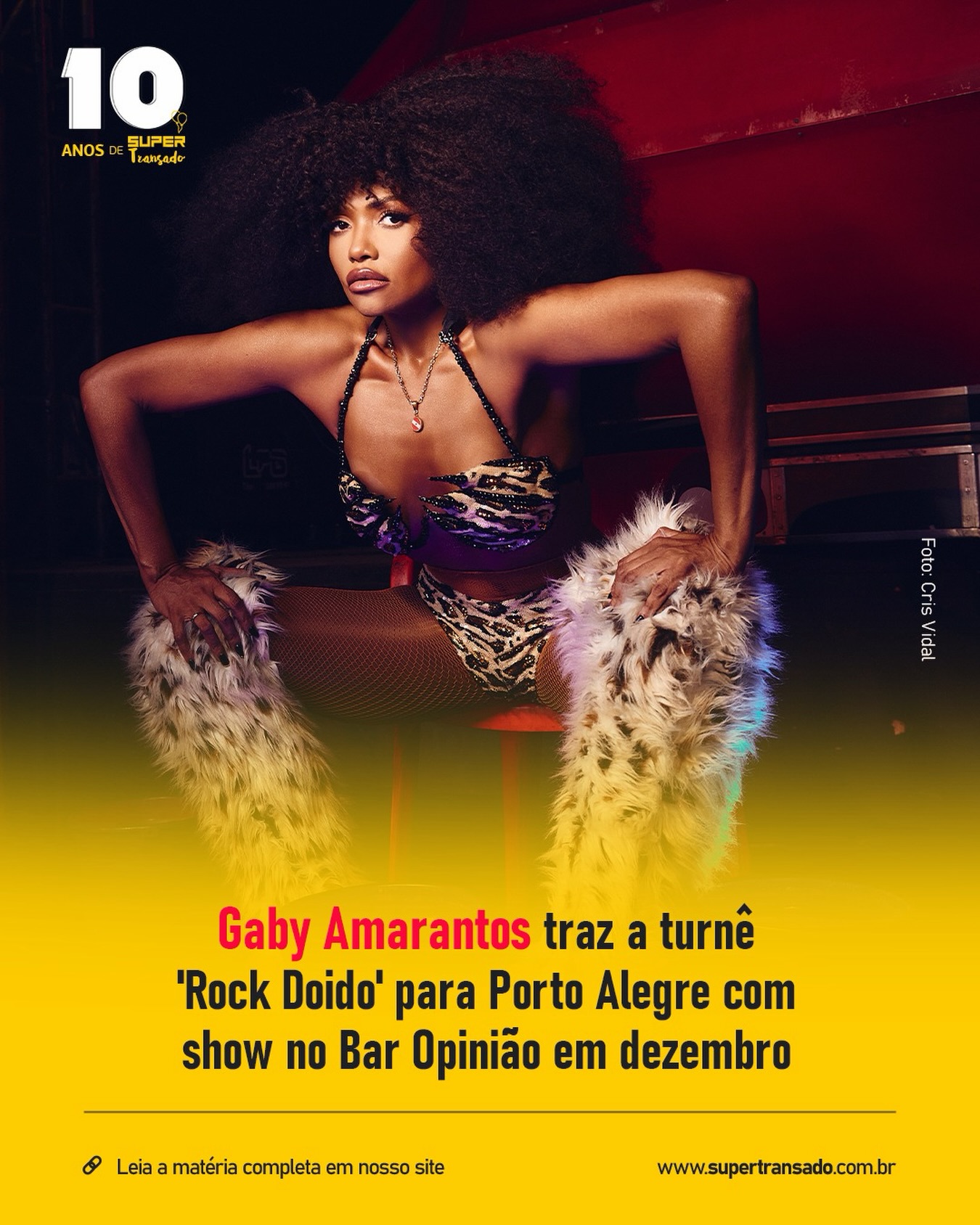 Divulgação de Gaby Amarantos – Rock Doido Tour
