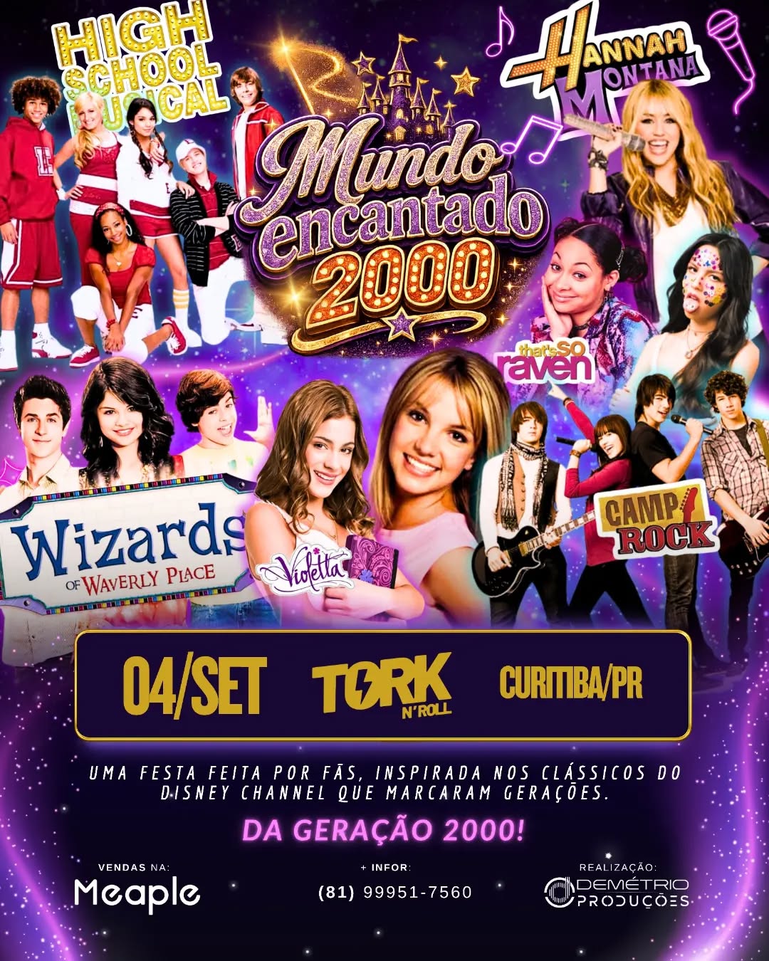 Divulgação de Atenção, Disnerds! No dia 04 de Setembro, o Mundo encantado 2000, vai transformar sua noite em uma v