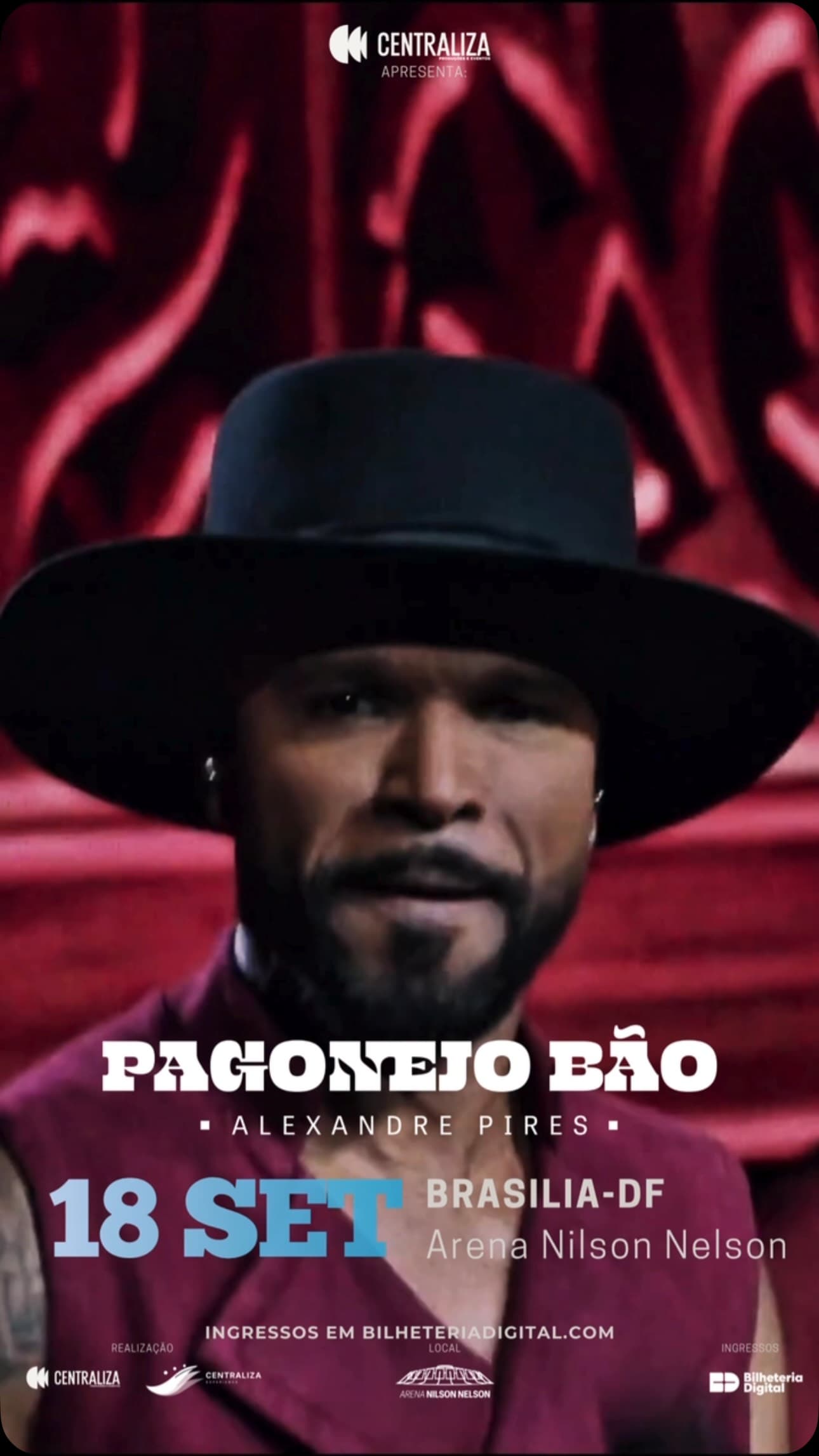 Divulgação de Pagonejo Bão com Alexandre Pires