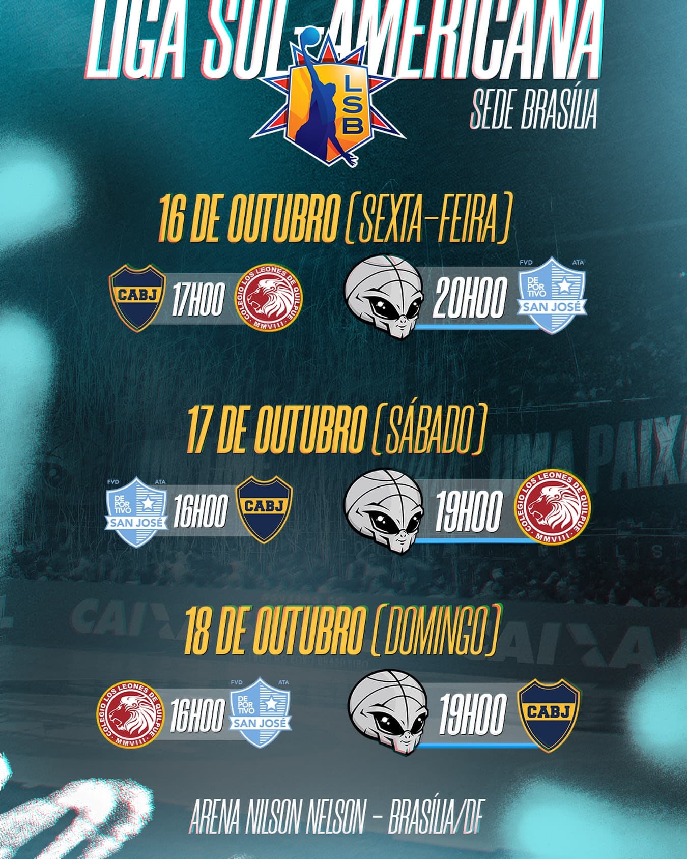 Divulgação de LIGA SUL AMERICANA VEM AI