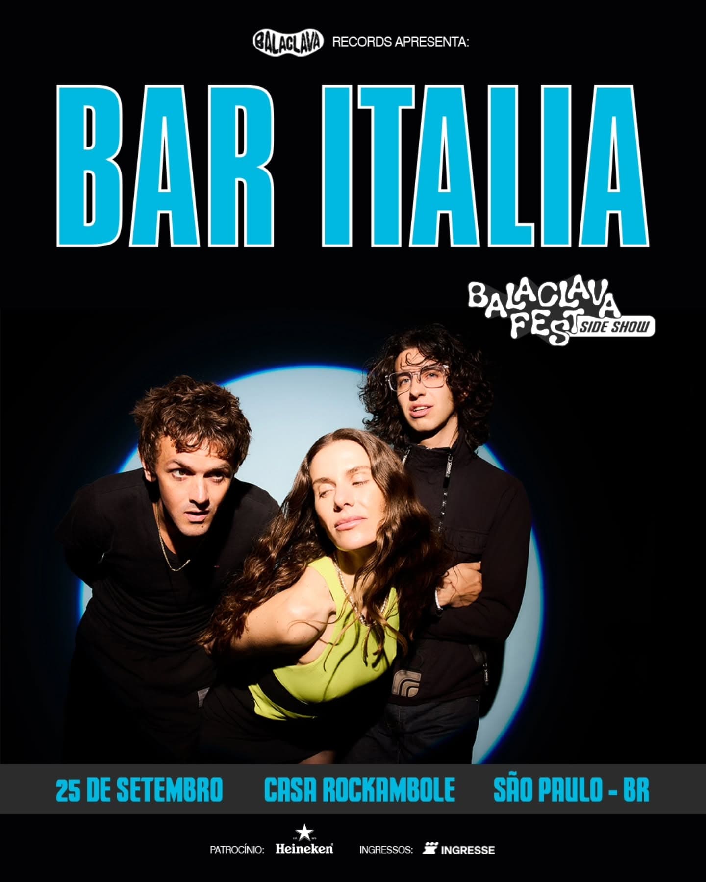 Divulgação de Bar Italia - show solo