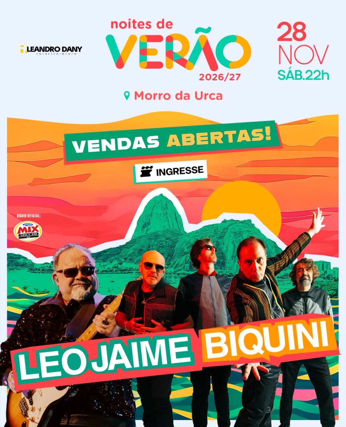 Divulgação de Noites de Verão: Leo Jaime + Biquíni