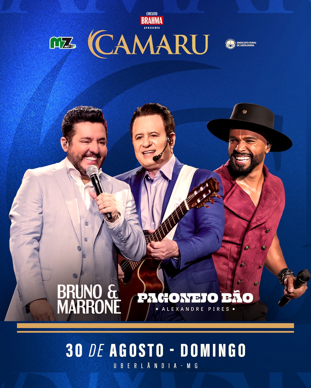 Divulgação de Bruno & Marrone + Pagonejo Bão com Alexandre Pires