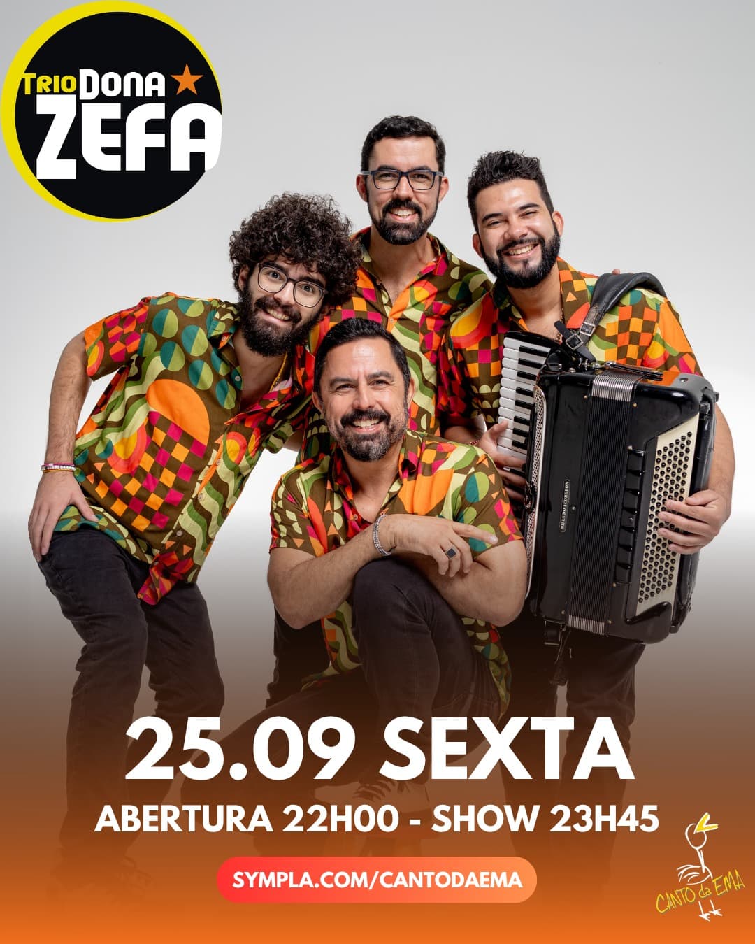 Divulgação de Trio Dona Zefa