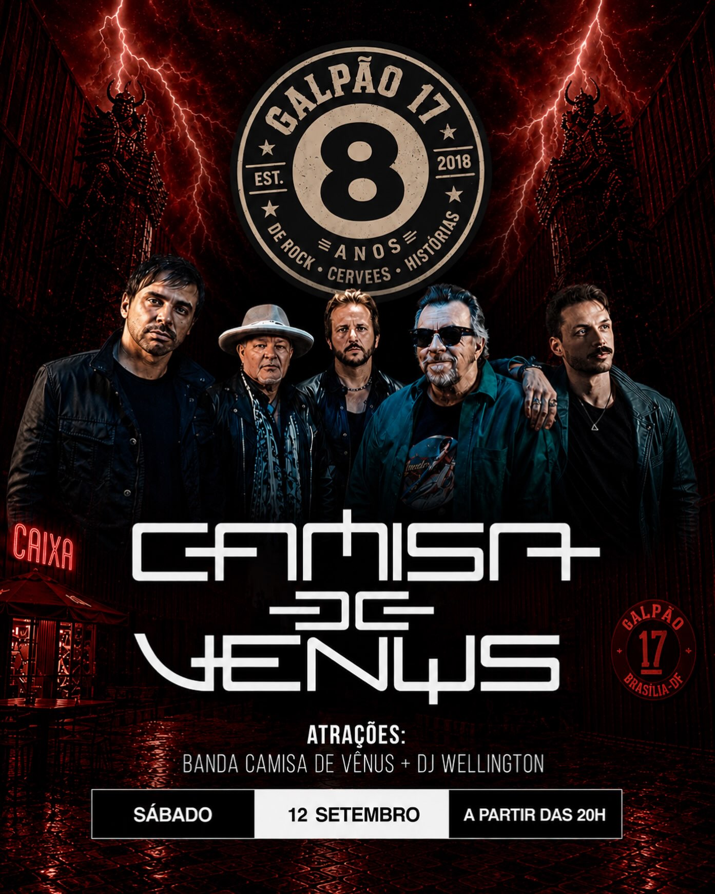 Divulgação de Galpão 17 – 8 Anos | Camisa de Vênus