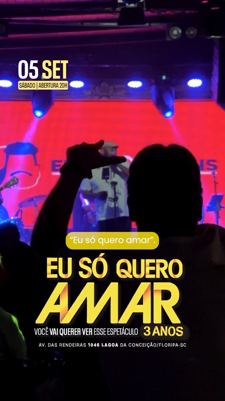 Divulgação de Eu Só Quero Amar - 3 Anos