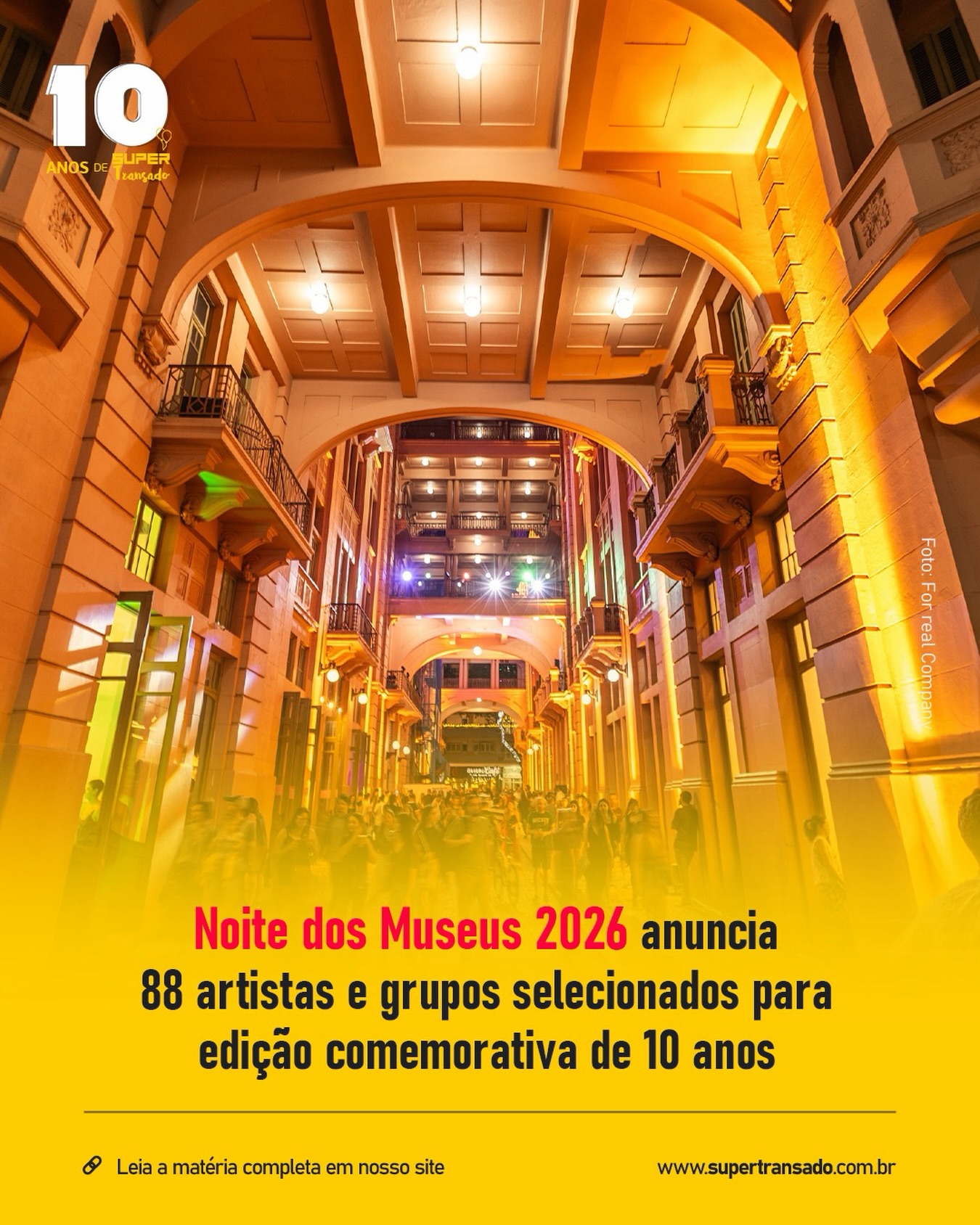 Divulgação de Noite dos Museus 2026
