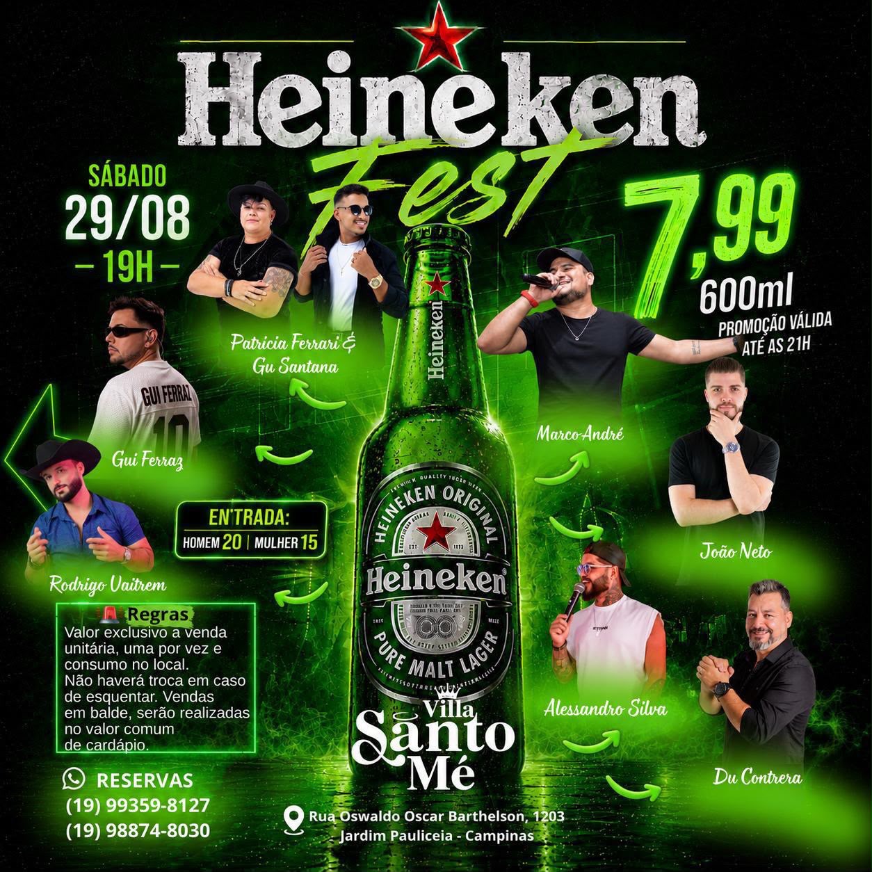 Divulgação de Heineken Fest
